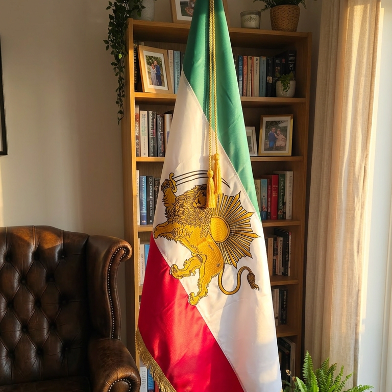 Ceremonial Iran National Flag