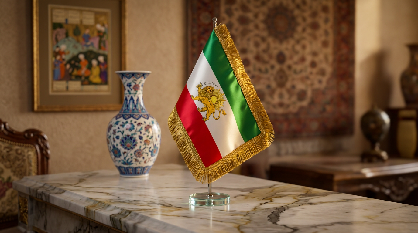 Lion and Sun Flag Iran National Flag
