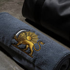 Persian Lion & Sun Embroidered Cotton Hand Towel