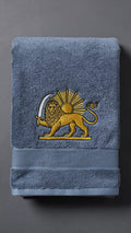 Persian Lion & Sun Embroidered Cotton Hand Towel
