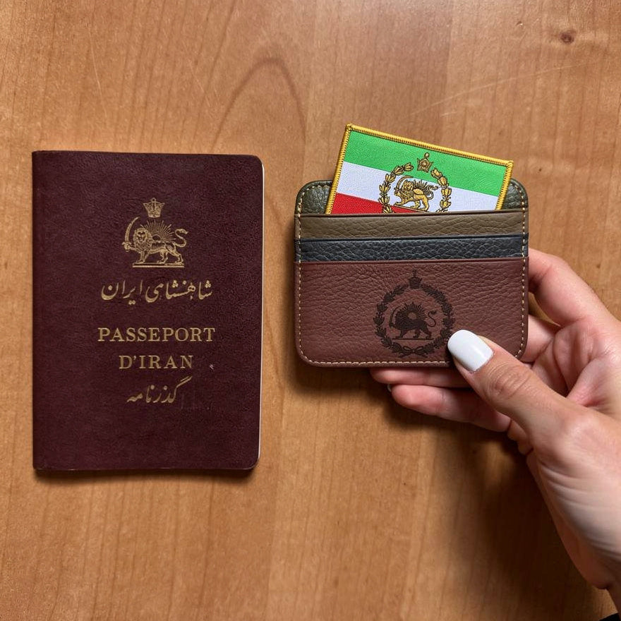 Passport and cardholder with Iranian flag design