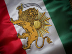 Persian Tabletop Flag - Premium Satin Desk Flag (Lion and Sun, Gold Embroidered, both sides)